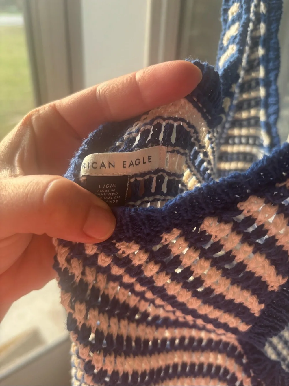 Blue and White Striped Knit Tank Dress